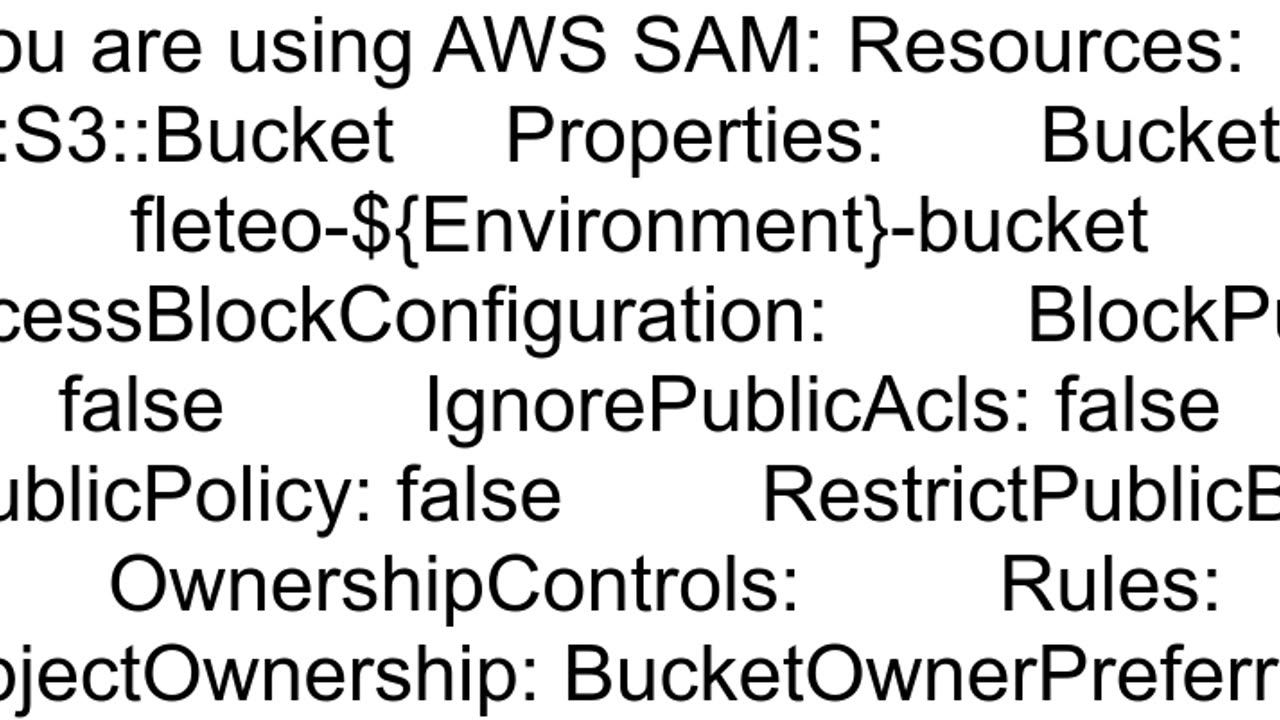 For an Amazon S3 bucket deployment from GitHub how do I fix the error AccessControlListNotSupported