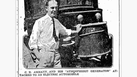 1920 ELECTRICITY "TAKEN FROM AIR" DRIVES AUTOMOBILE