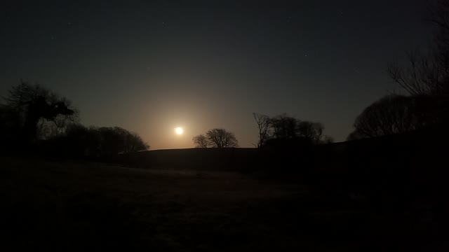 Nightlapse of the moon in Dartmoor