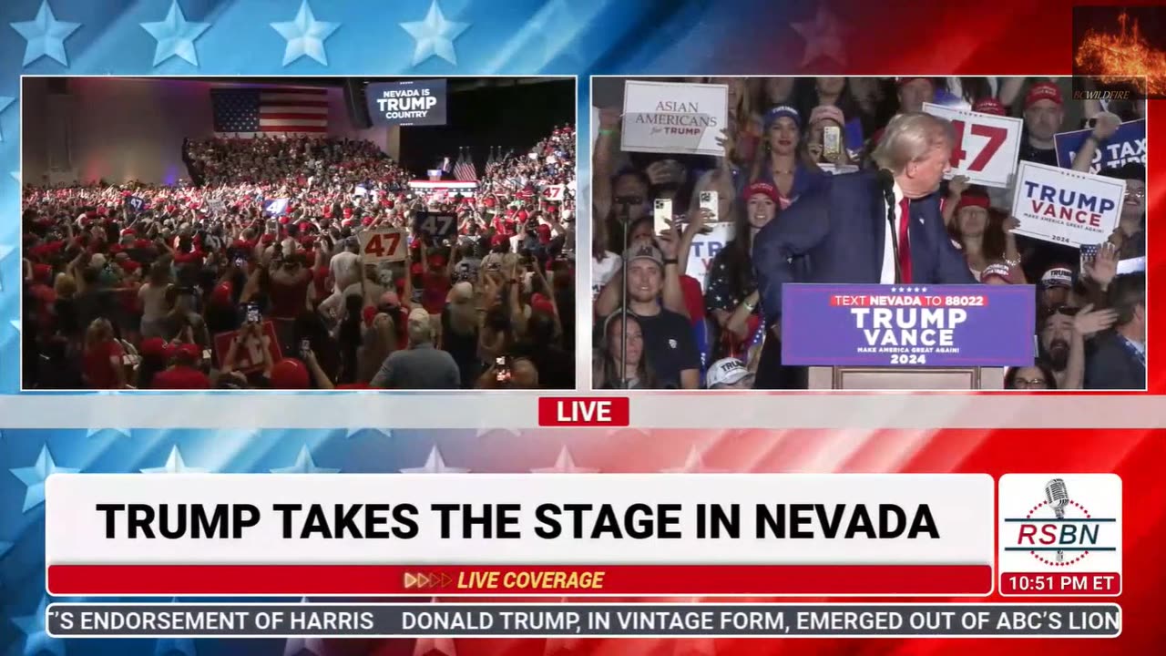 President Donald J. Trump Holds a Rally in Las Vegas NV Sept 13 2024