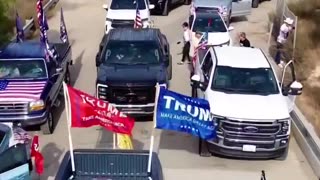 Massive Trump train spotted in California.