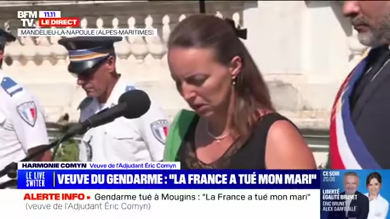 Wife of policeman kil*ed in France by inm¡grant: "