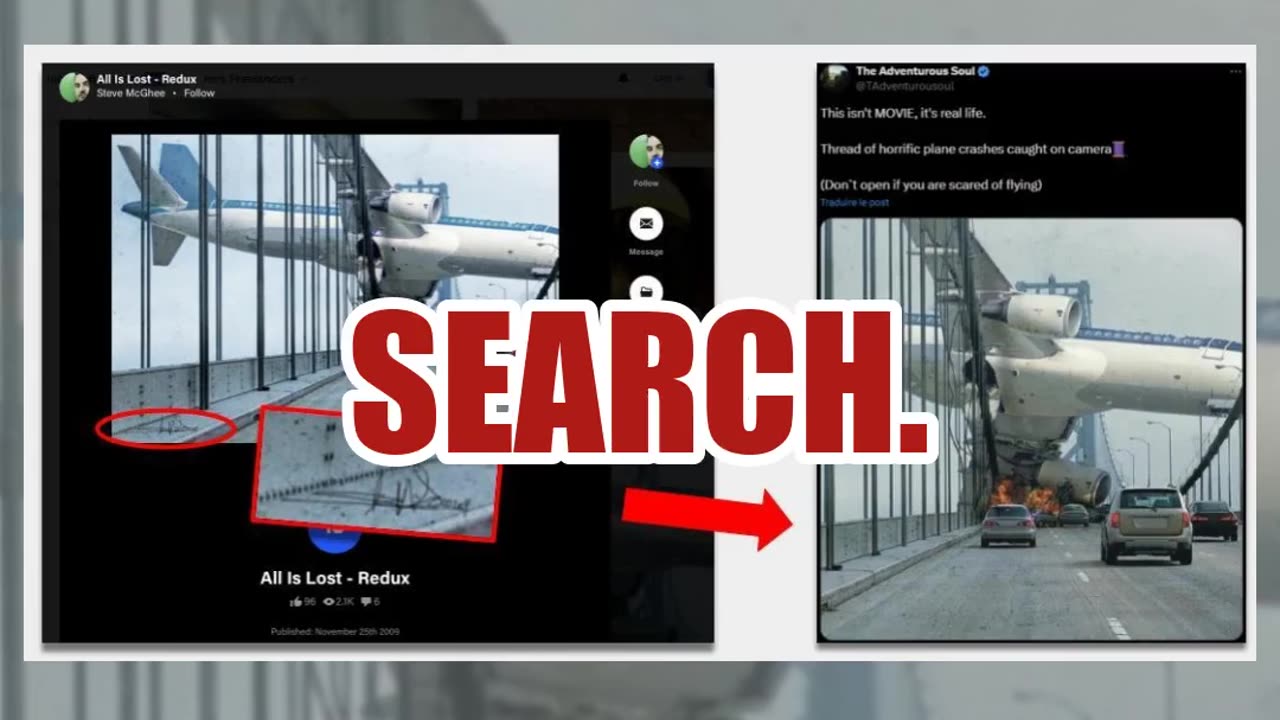 Fact Check: FAKE Image Shows Catastrophic Plane Crash On Bridge