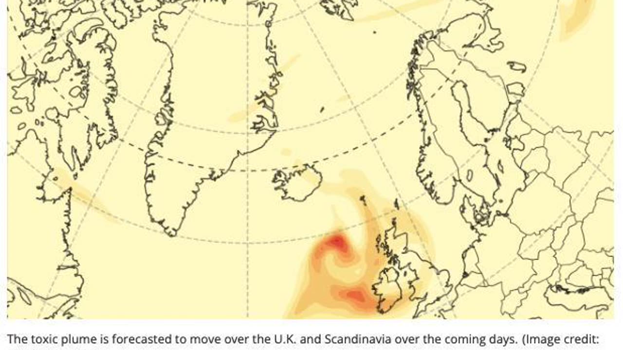 Satellites watch Iceland volcano spew gigantic plume of toxic gas across Europe