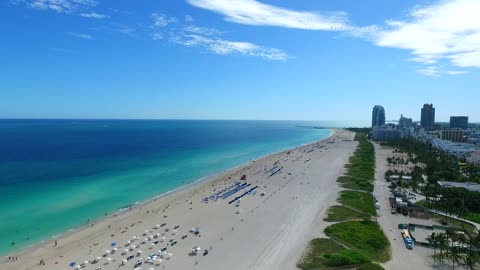 Stunning Aerial View of Beach Shoreline