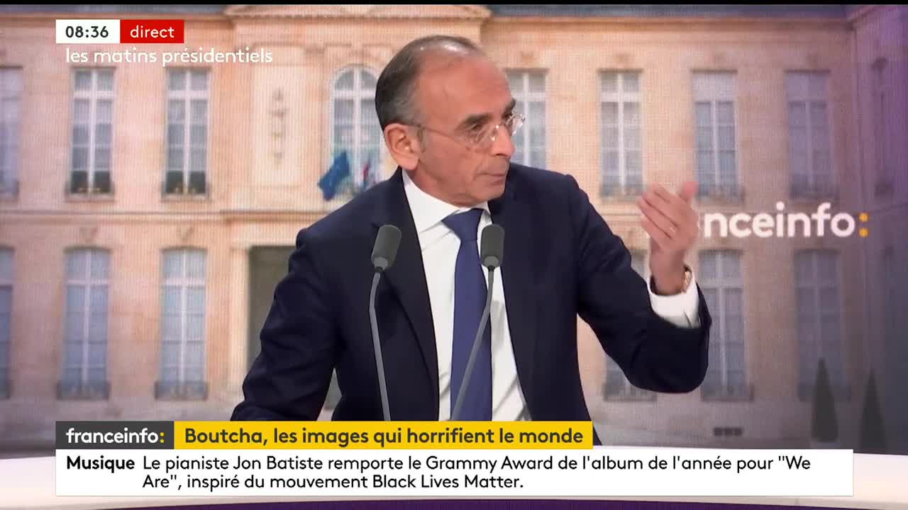 Eric Zemmour sur Franceinfo