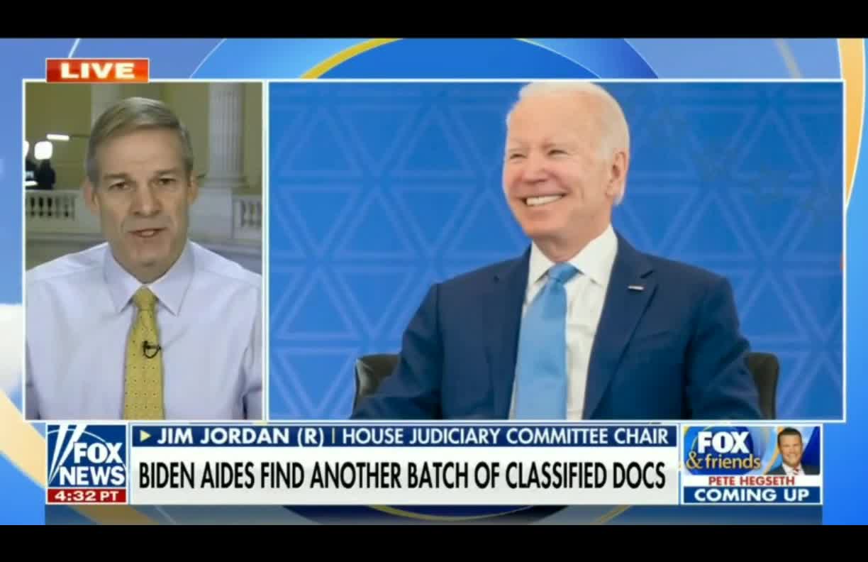 Jim Jordan Has A Ton Of Questions About Biden's Classified Documents Scandal