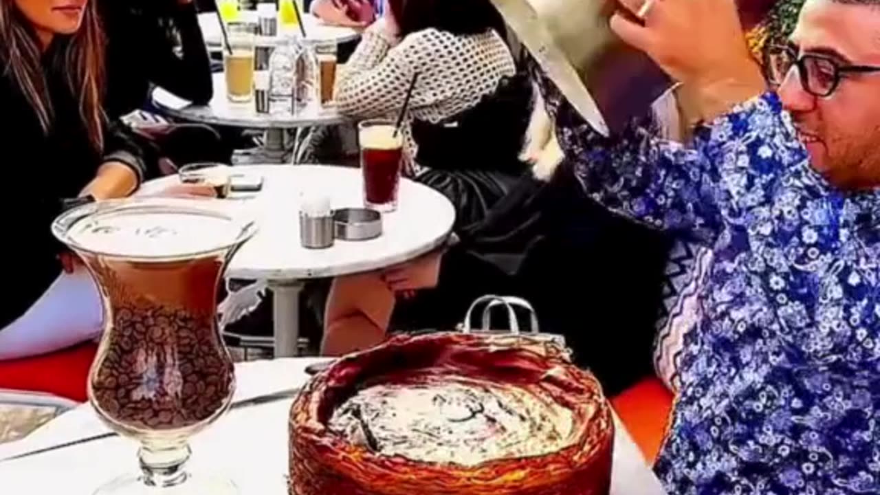 Guy Surprises Restaurant with Giant-Sized Food! 🌭🍰🧋😂