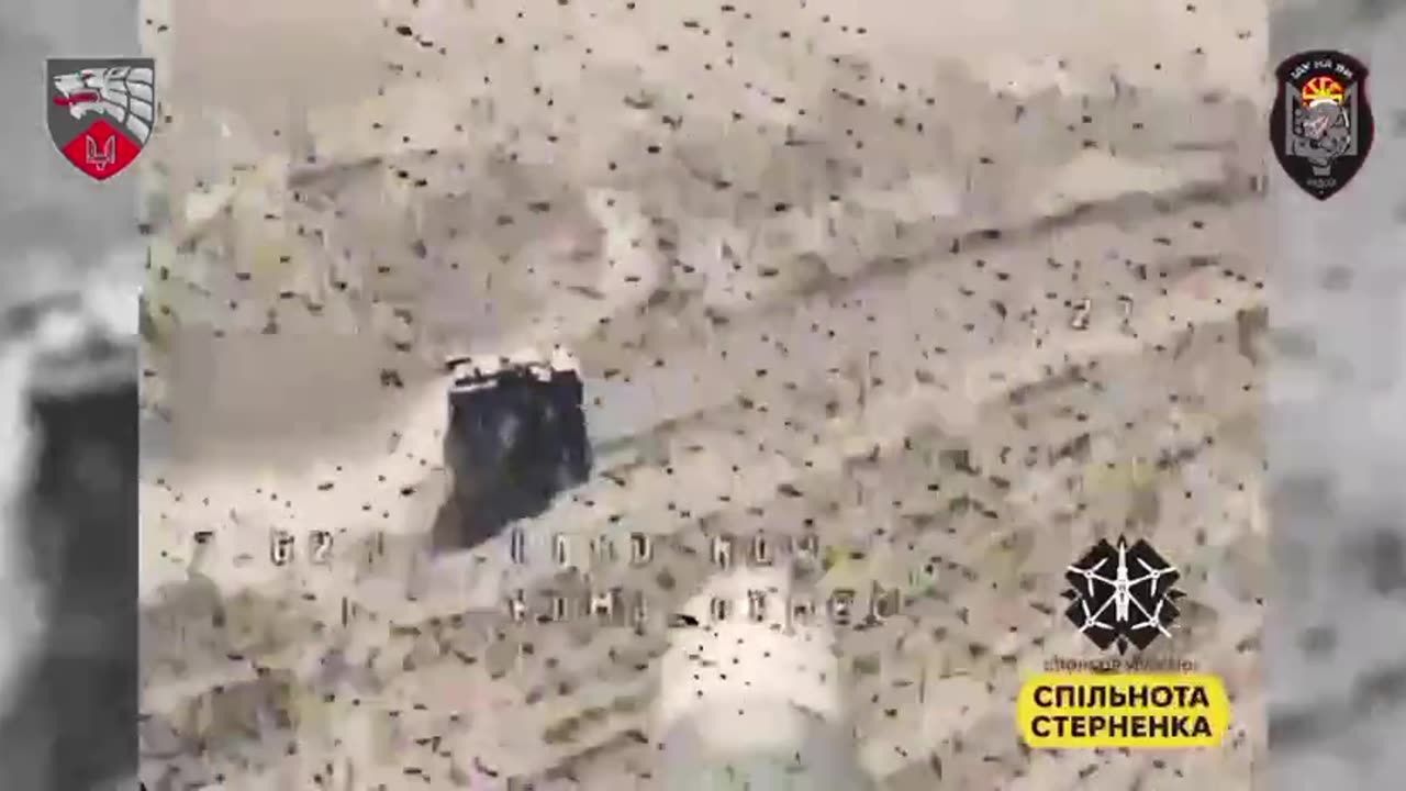 Ukrainian Drone Attacks Russian Panstir SAM Truck