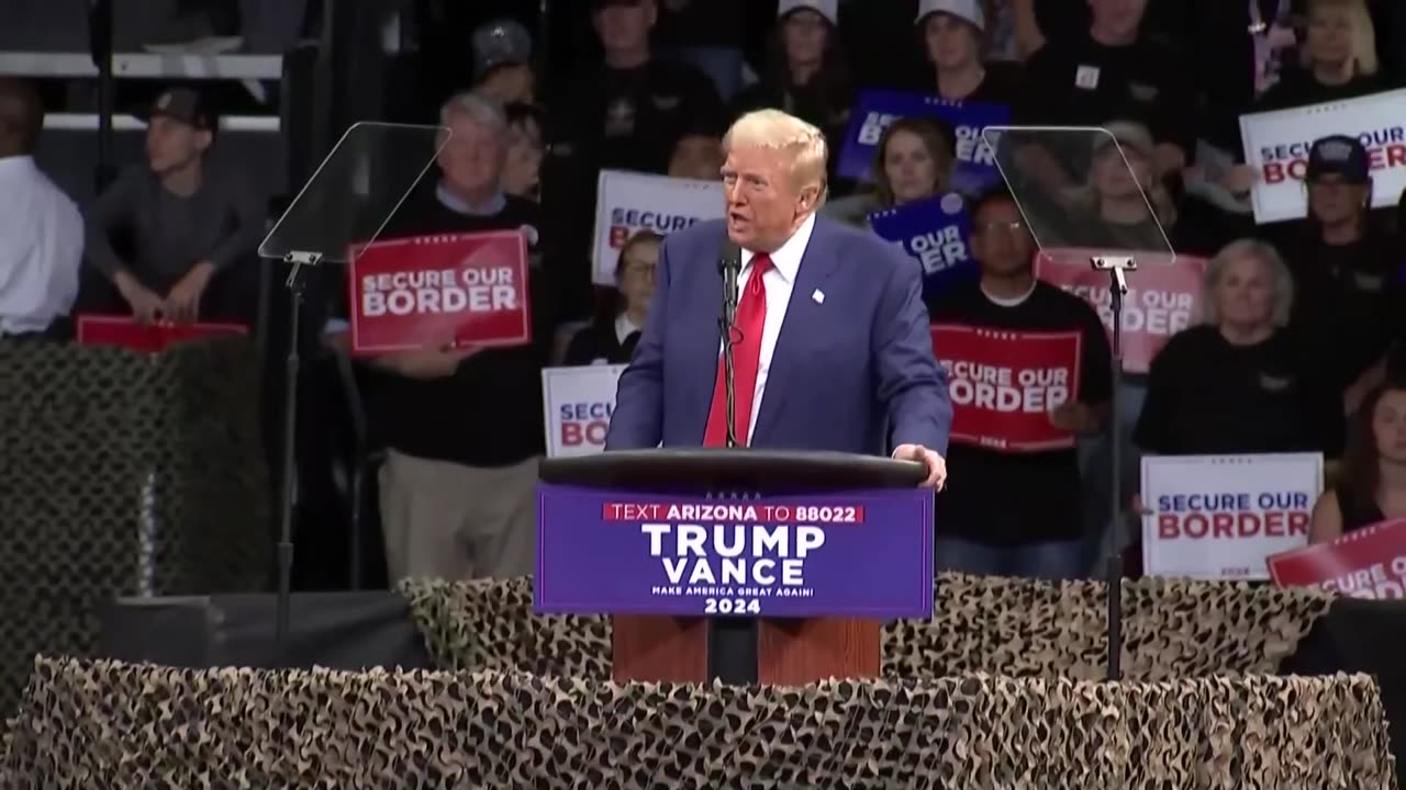 Donald Trump campaigns in Prescott Valley, Arizona - October 13, 2024