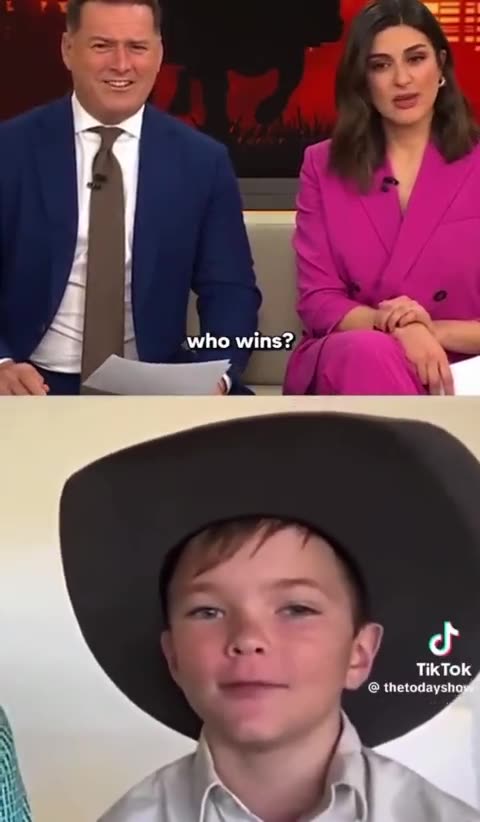Australian Kid gets TV Hosts laughing as he tells a Joke about Vegans & Vegetarians