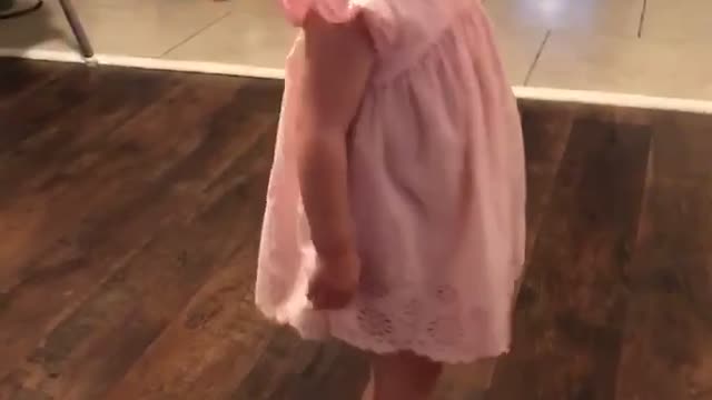 Little Girl Won't Stop Drinking From The Dog's Water Bowl