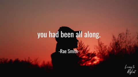 Never be afraid to fall apart...