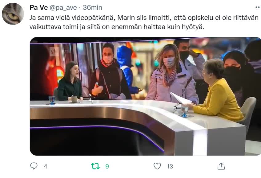 Opiskelu ei ole tarkoituksenmukainen eikä riittävän vaikuttava toimi