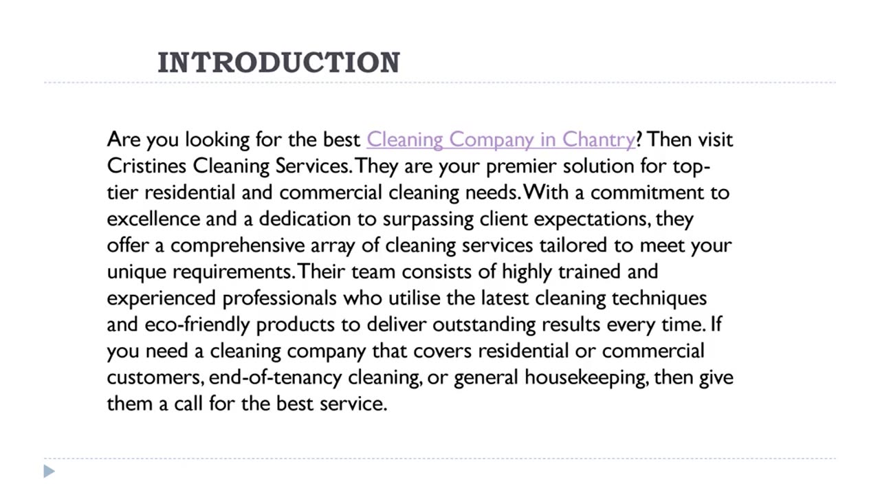 Best Cleaning Company in Chantry