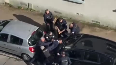 Multiple police officers were injured by a man swinging a sword in Lorient,