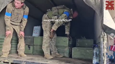 Ukrainians Load Up Ammunition from a Russian Warehouse an Police Vehicles in Kursk