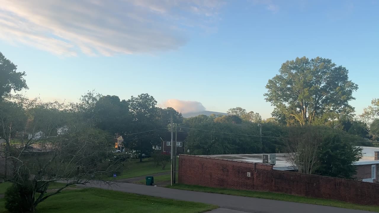 The cloud hovering on top of Pilot Mountain signals “it’s time to move”