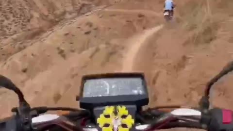 motorcycle over mountains