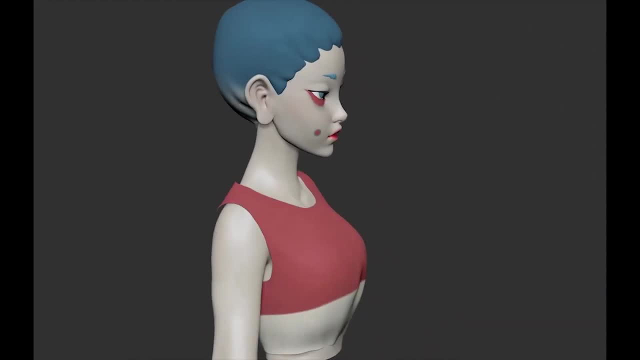 The process of sculpting a Ghost punk SKEEN with zbrush