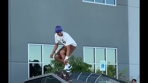 Skating off a Cybertruck