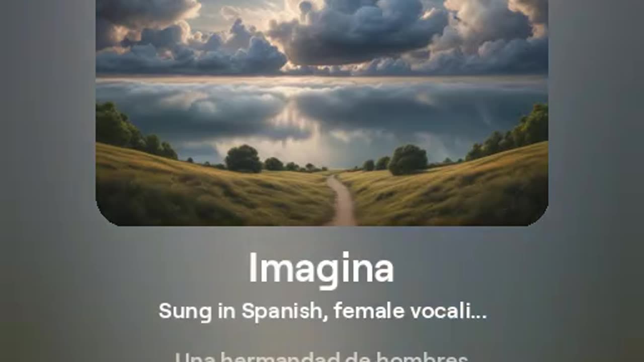 Imagina - imagine in spanish - version 2