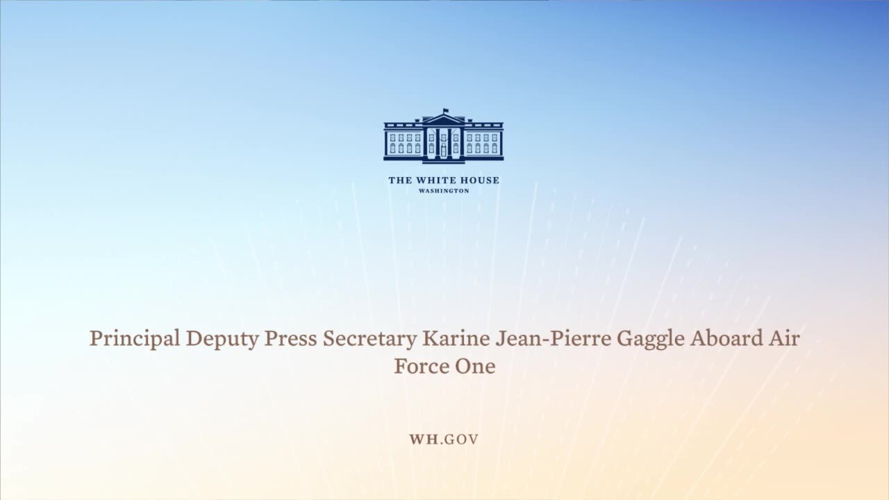 11-1-21 Principal Deputy Press Secretary Karine Jean-Pierre Gaggle Aboard Air Force One