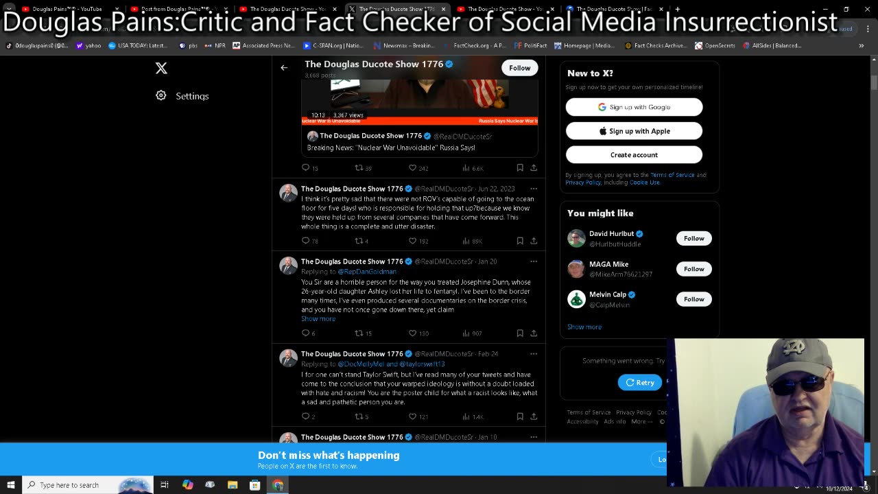 Douglas Ducote Show1776_ 10/12/2024 - Misleading Alternative News Machine Read on Paper Only ..
