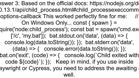 How to make child_processexec run bat file