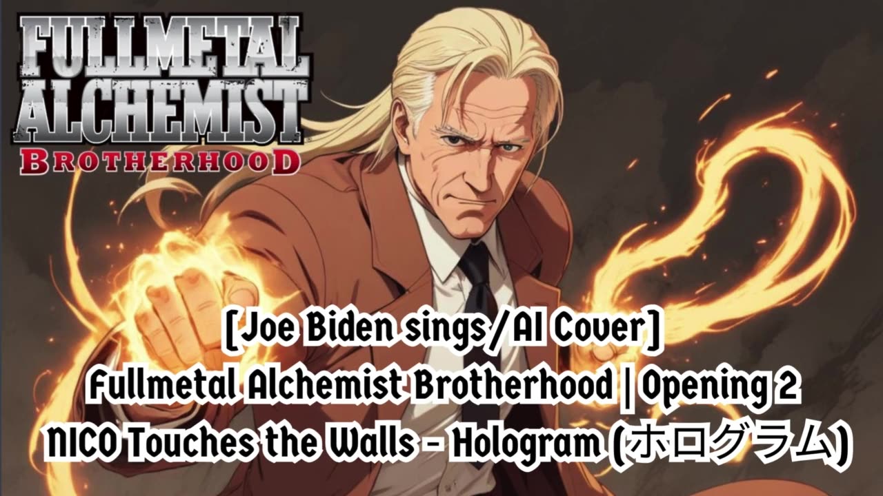 [Joe Biden sings/AI Cover] Fullmetal Alchemist Brotherhood OP 2 Nico Touches the Walls - Hologram