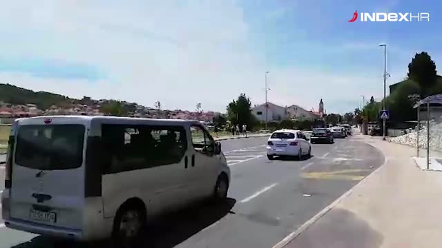 Čiovski most: Gužva u Trogiru