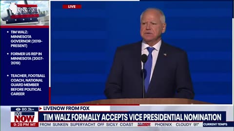 FULL SPEECH: Tim Walz addresses the DNC on Wednesday night