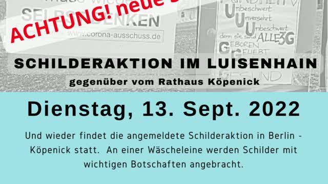 Schilderdemo in Köpenick am 13.09.