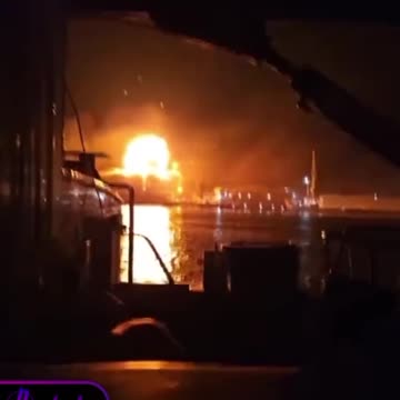 Powerful explosion in Reni port, Odessa region tonight