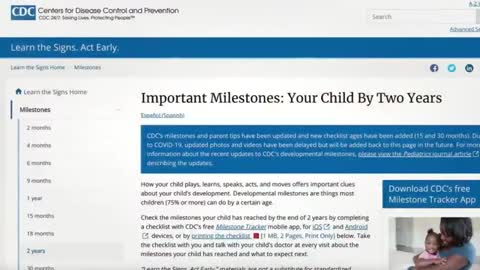 CDC LOWERS CHILDHOOD MILESTONES- 3-2022