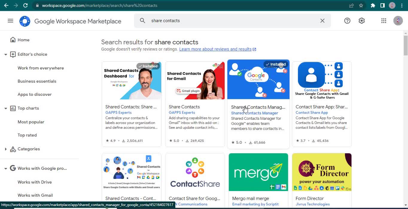 How to share google contacts list with someone else