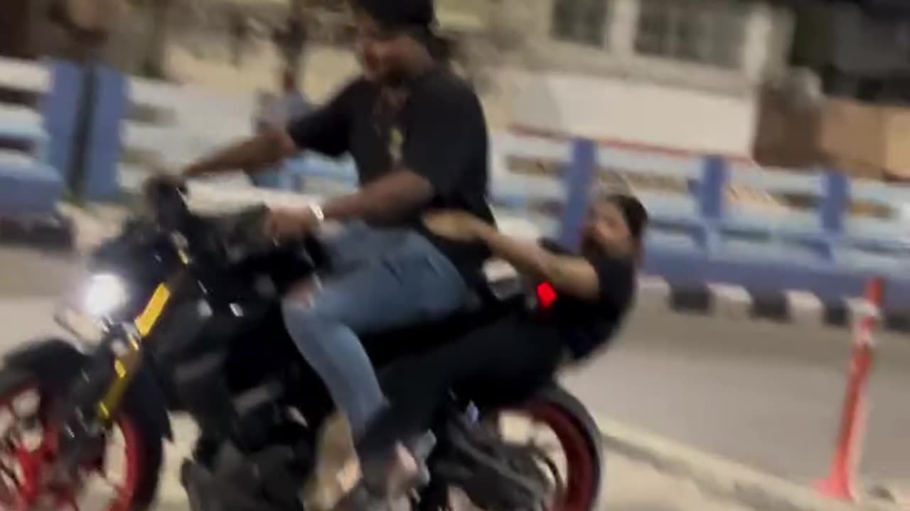 Funny biker