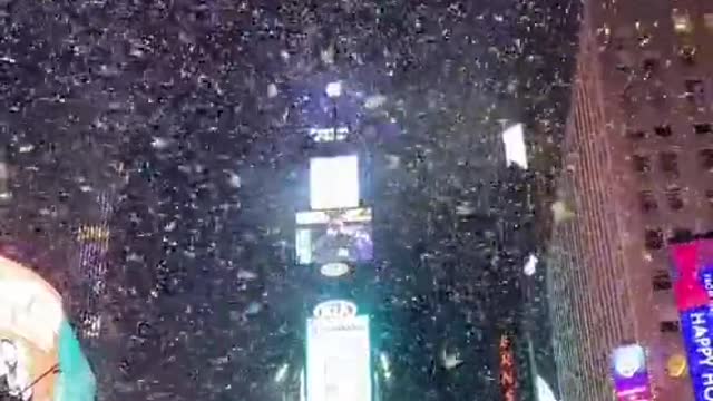 Snowy Times Square