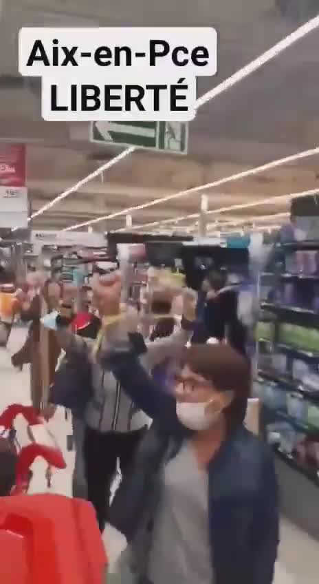 People in France are going inside stores that force vaccine passports,