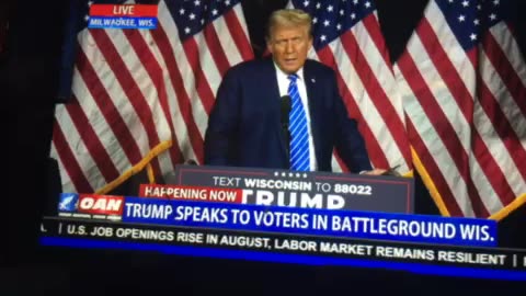 🦅OANN trump speaks to voters in battleground Wisconsin Tuesday 06:57 pm