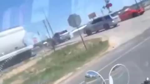 This is why you don't cross when the boom is down