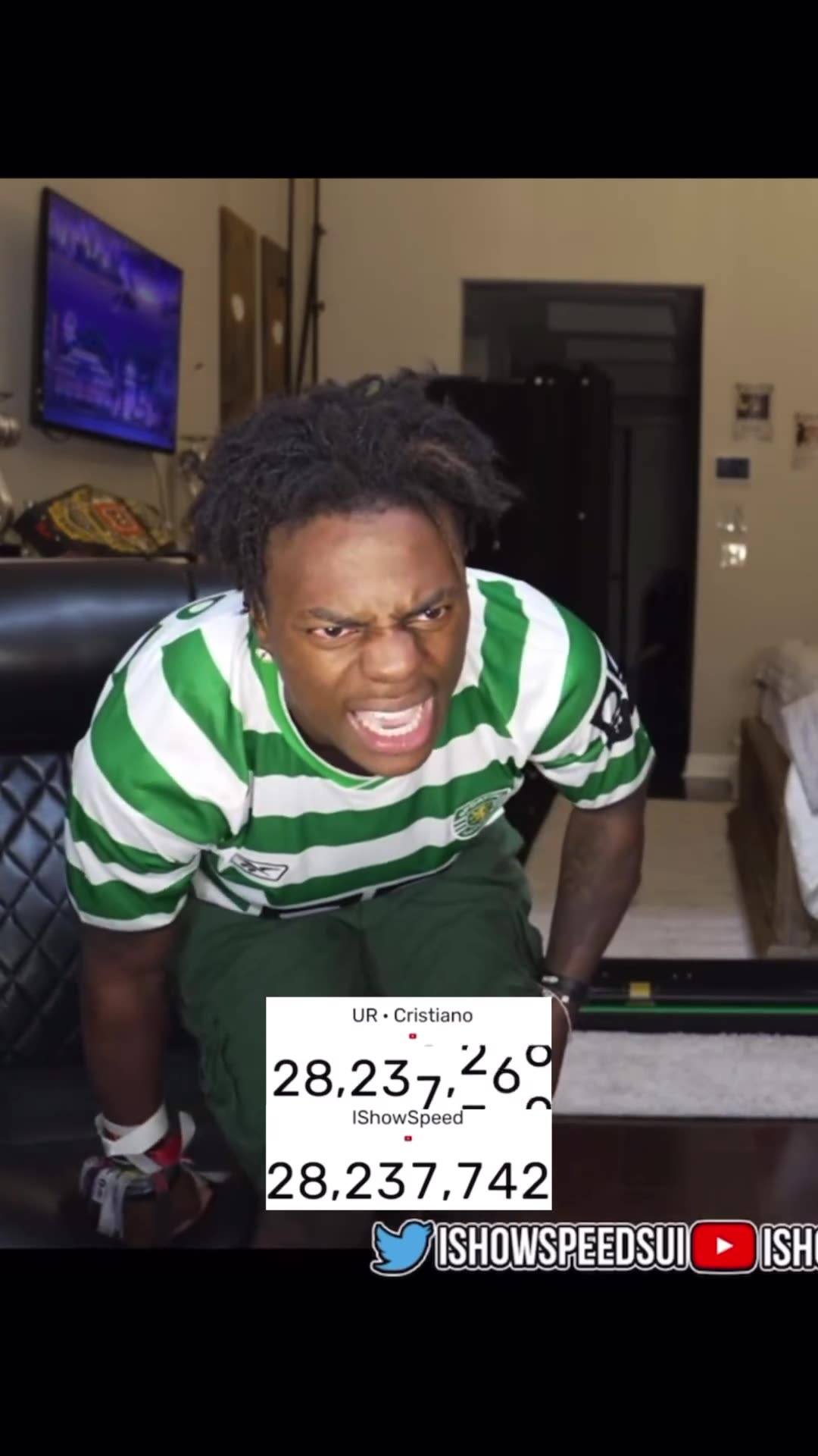 Ishowspeed React On Cristiano Ronaldo Surpassing His Youtube Channel