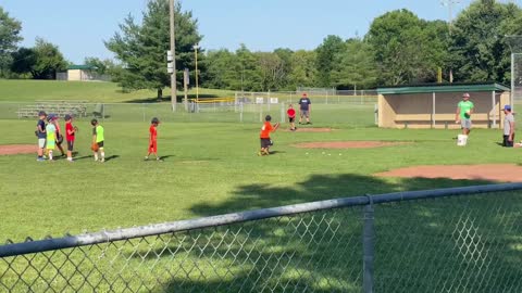 7U All star baseball practice