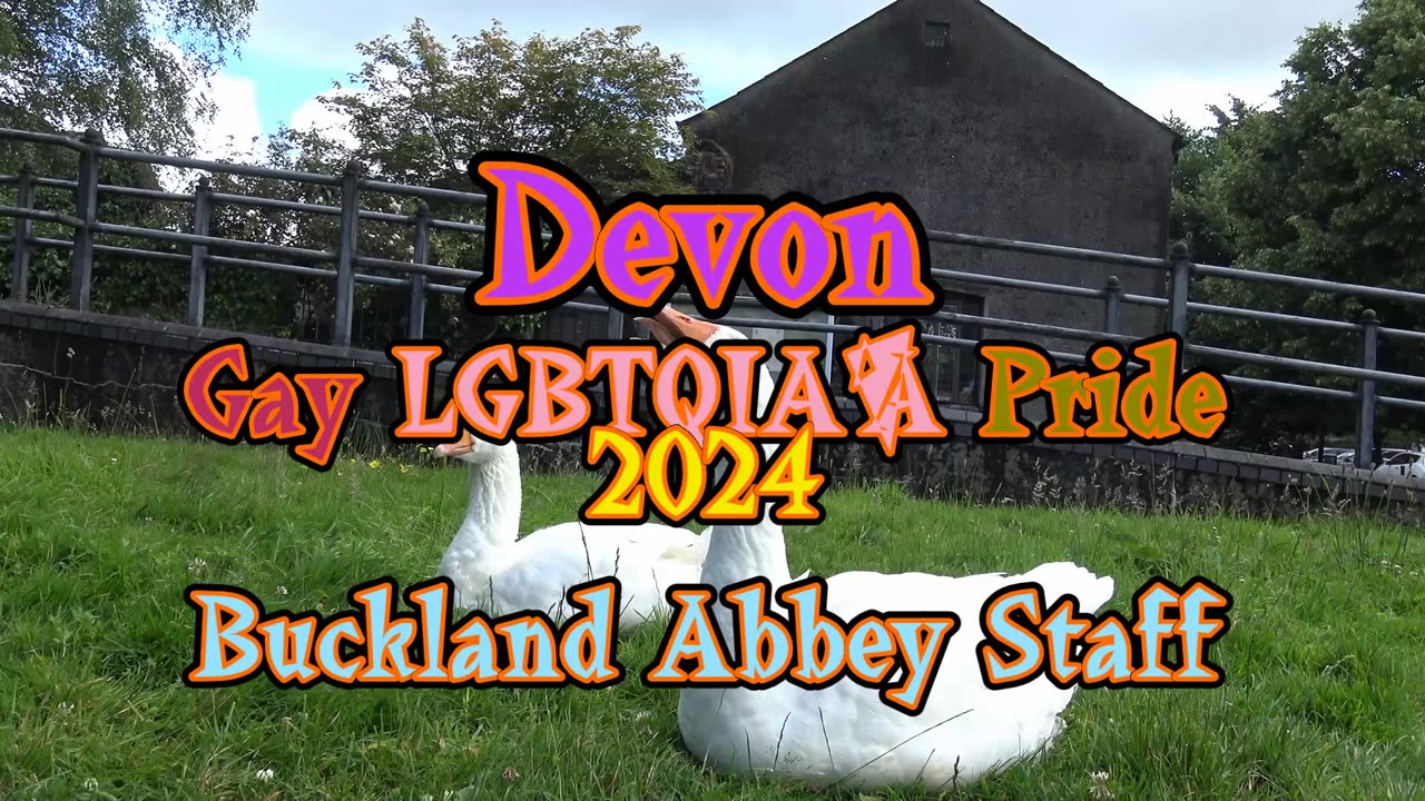 Tavistock Devon Pride 2024 the staff from Buckland Abbey National Trust Yelverton