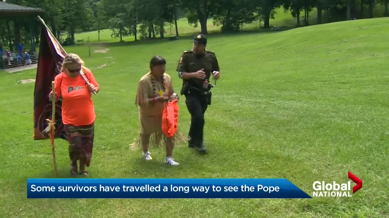 Pope Francis continues Canada trip of "penance" in Quebec City