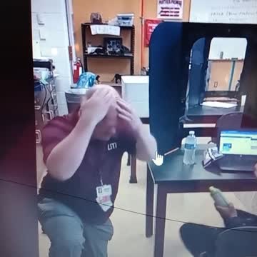 Teacher slapped on the head by student