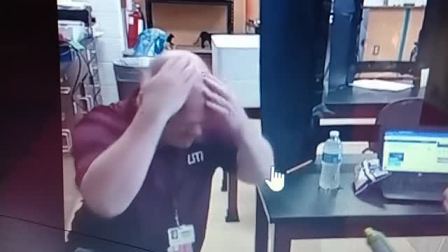 Teacher slapped on the head by student
