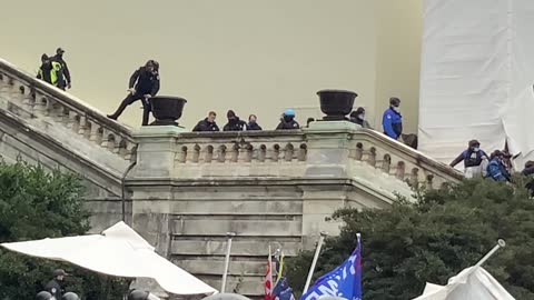 Derrick Vargo: Pushed off Capitol Staircase by Police