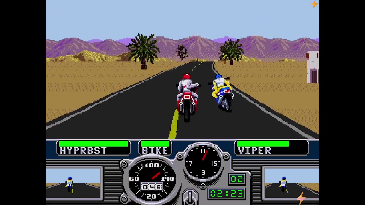 Road Rash Level 1 All Tracks Playthrough