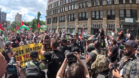 Protesta: "INUNDEN LA CIUDAD DE NUEVA YORK POR GAZA"
